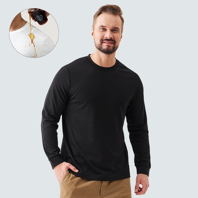 _FRESH Stain-Repel Long Sleeve Tee - Black