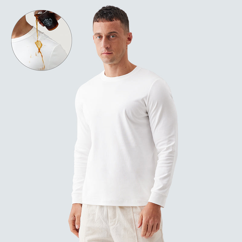 _FRESH Stain-Repel Long Sleeve Tee - White