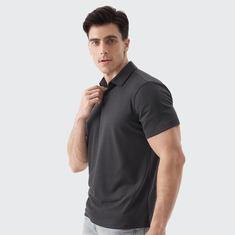 _BREEZ Anti-Odor Polo - Charcoal