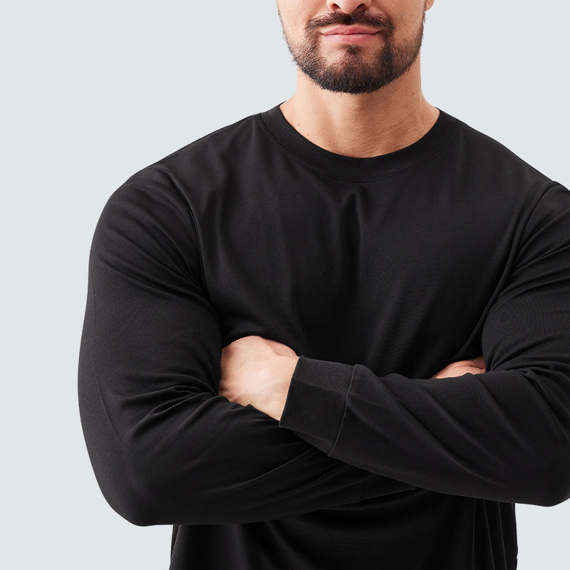 _FRESH Stain-Repel Long Sleeve Tee - Black