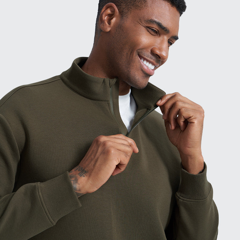 _COZY 1/4 Zip - Moss