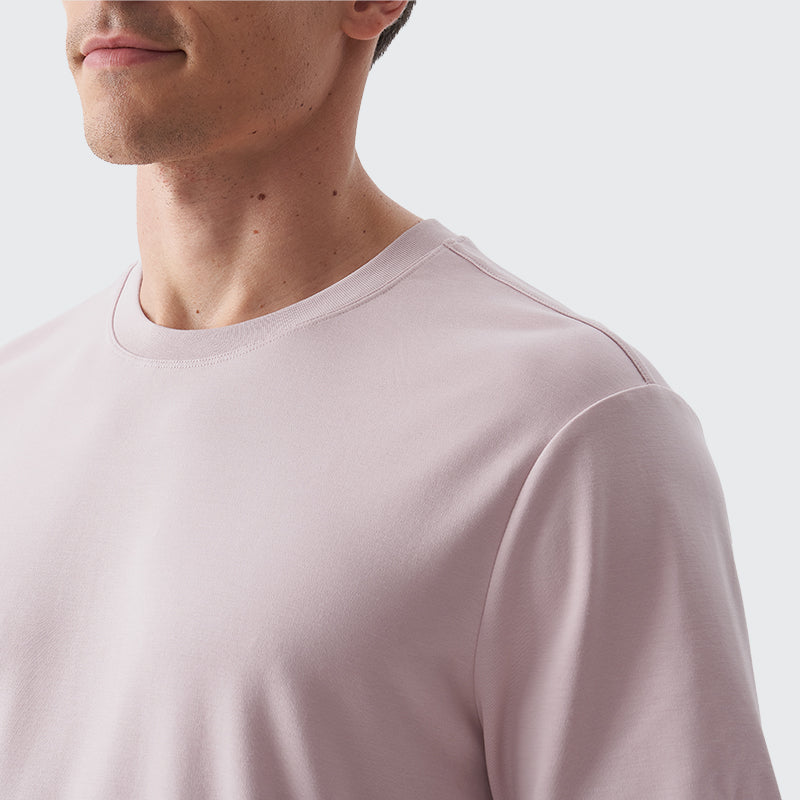 _FRESH Stain-Repel Relaxed Tee - Pink Gray