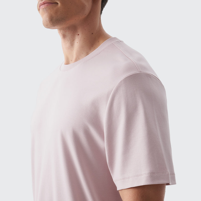 _FRESH Stain-Repel Relaxed Tee - Pink Gray