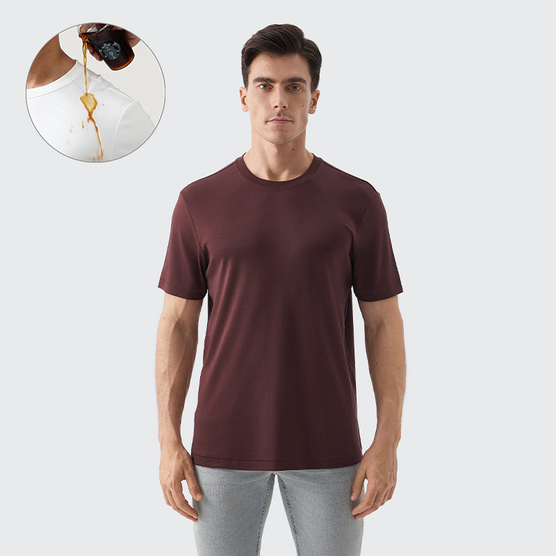 _FRESH Stain-Repel Relaxed Tee - Wine