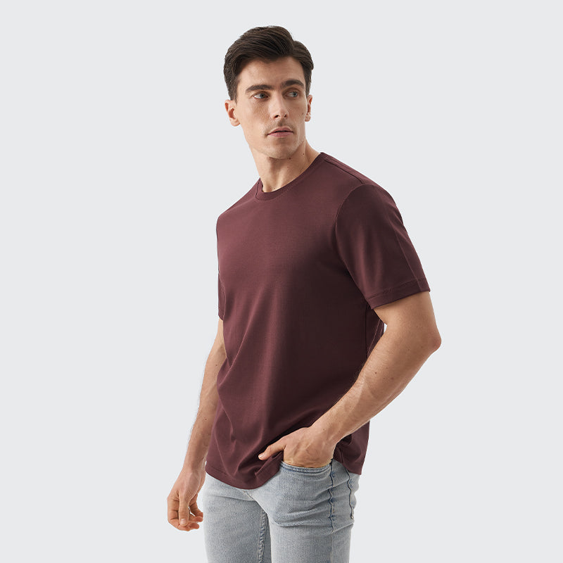 _FRESH Stain-Repel Relaxed Tee - Wine