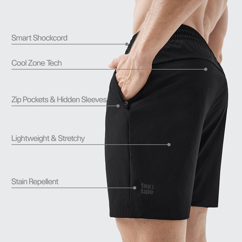 _FRESH Stain-Repel Shorts - Black