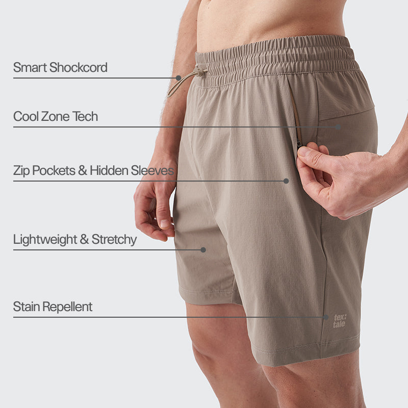 _FRESH Stain-Repel Shorts - Dune