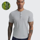 _PLANET Bamboo Henley Tee - Overcast