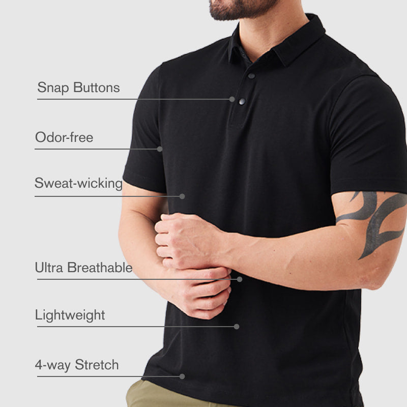 _BREEZ Anti-Odor Polo - Black